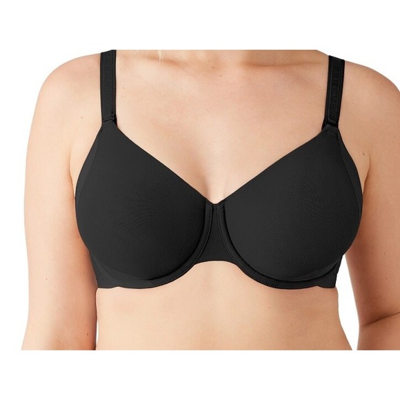 NWT Wacoal 40DDD Shape Revelation Uneven Underwire Bra 855487 Black 124486
